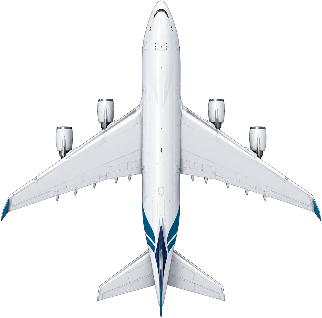 Top-down view of a cargo freighter